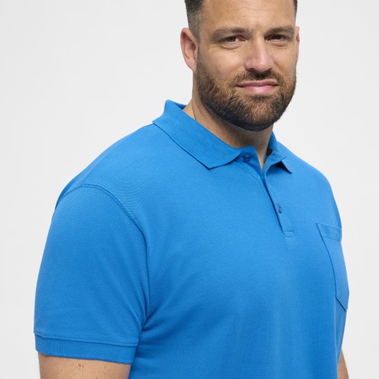 North Latitude Polo Short Sleeve Blue - Polo- & piqueskjorter - Poloskjorte i store størrelser - 2XL-8XL