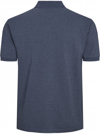 North Latitude Polo Short Sleeve Blue Melange TALL - HERREKLÆR MT-6XLT - Klær for høye menn