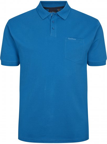 North Latitude Polo Short Sleeve Cobalt Blue - HERREKLÆR MT-6XLT - Klær for høye menn