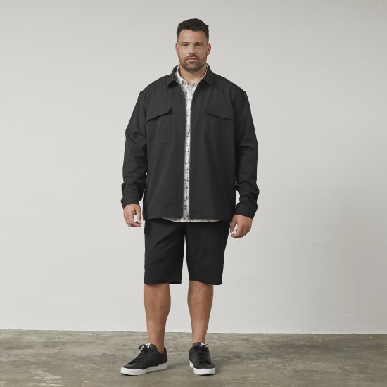 North Latitude 61106 Overshirt med Glidelås i Dressstil Svart - Jakker - Store jakker - 2XL-12XL