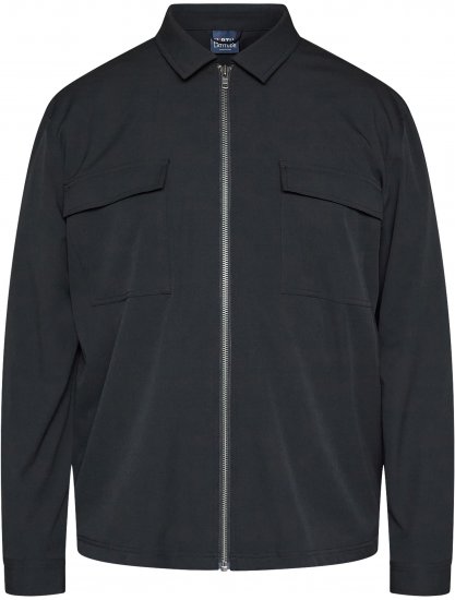 North Latitude 61106 Overshirt med Glidelås i Dressstil Svart - Jakker - Store jakker - 2XL-12XL