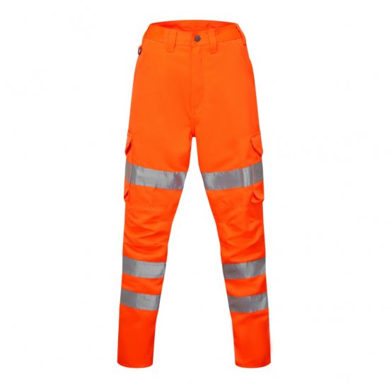Leo Pennymoor EcoViz Women's Poly/Cotton Cargo Trousers Orange - Arbeidsklær - Arbeidsklær for damer i plus size