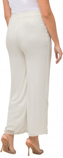 Ulla Popken Layered Chiffon Wide Leg Pants White - Jeans & Bukser i Store Størrelser – Plus Size - Jeans og bukser, EU 42-70