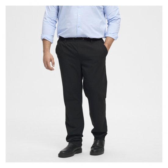 North Latitude Dress Pants Elastic Waist Black - Herrebukser i store størrelser - Herrebukser i store størrelser
