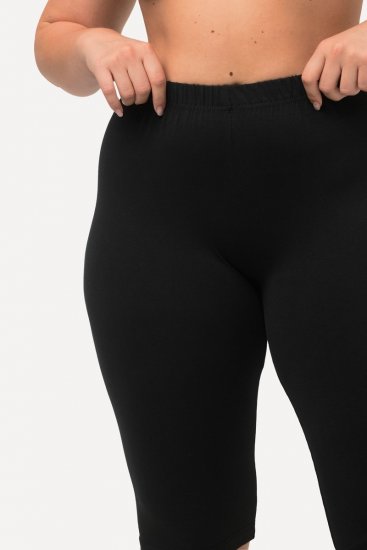 Ulla Popken Stretch Knit Bike Shorts Black - Ulla Popken - Ulla Popken Plus-Size Klær