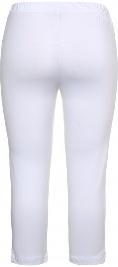 Ulla Popken Basic Stretch Knit Capris White - Jeans & Bukser i Store Størrelser – Plus Size - Jeans og bukser, EU 42-70