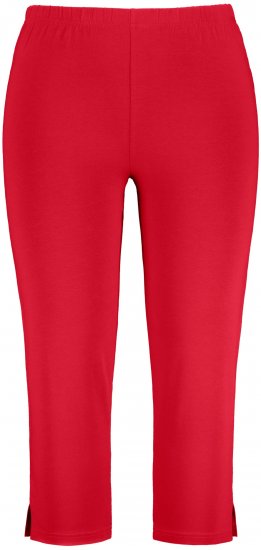 Ulla Popken Basic Stretch Knit Capris Red - Jeans & Bukser i Store Størrelser – Plus Size - Jeans og bukser, EU 42-70