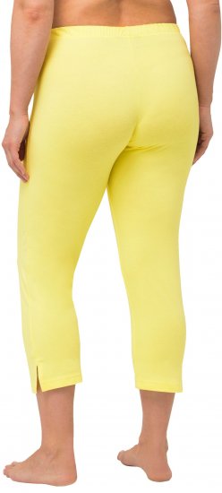 Ulla Popken Basic Stretch Knit Capris Yellow - Jeans & Bukser i Store Størrelser – Plus Size - Jeans og bukser, EU 42-70