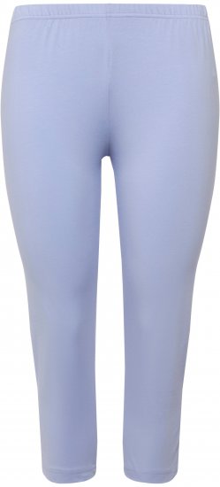 Ulla Popken Basic Stretch Knit Capris Blue - Jeans & Bukser i Store Størrelser – Plus Size - Jeans og bukser, EU 42-70