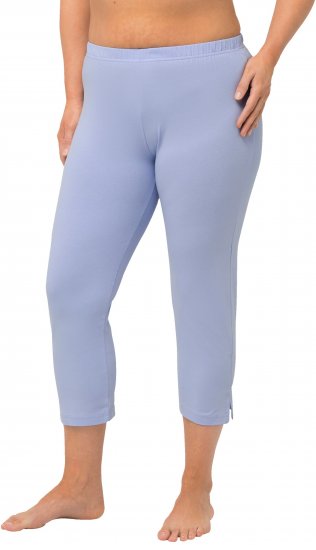 Ulla Popken Basic Stretch Knit Capris Blue - Jeans & Bukser i Store Størrelser – Plus Size - Jeans og bukser, EU 42-70