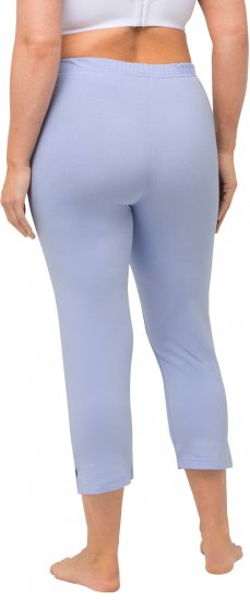 Ulla Popken Basic Stretch Knit Capris Blue - Jeans & Bukser i Store Størrelser – Plus Size - Jeans og bukser, EU 42-70