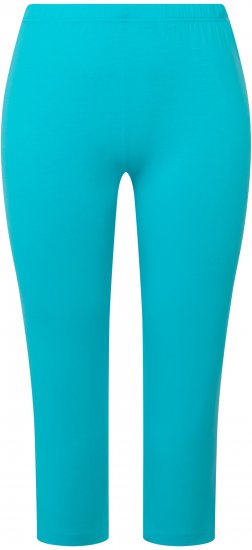 Ulla Popken Basic Stretch Knit Capris Blue - Jeans & Bukser i Store Størrelser – Plus Size - Jeans og bukser, EU 42-70