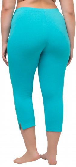 Ulla Popken Basic Stretch Knit Capris Blue - Jeans & Bukser i Store Størrelser – Plus Size - Jeans og bukser, EU 42-70