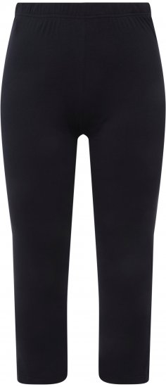 Ulla Popken Basic Stretch Knit Capris Navy - Jeans & Bukser i Store Størrelser – Plus Size - Jeans og bukser, EU 42-70
