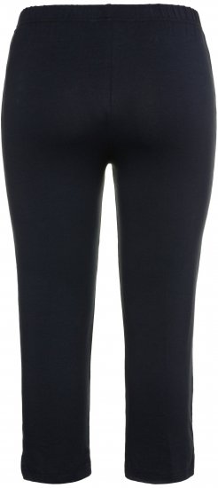 Ulla Popken Basic Stretch Knit Capris Navy - Jeans & Bukser i Store Størrelser – Plus Size - Jeans og bukser, EU 42-70
