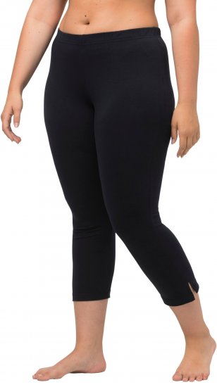 Ulla Popken Basic Stretch Knit Capris Navy - Jeans & Bukser i Store Størrelser – Plus Size - Jeans og bukser, EU 42-70