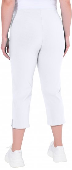 Ulla Popken Stretch Basic Bengaline Capri Pants Snow White - Jeans & Bukser i Store Størrelser – Plus Size - Jeans og bukser, EU 42-70
