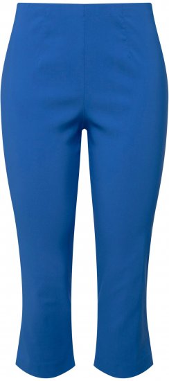 Ulla Popken Stretch Basic Bengaline Capri Pants Royal Blue - Jeans & Bukser i Store Størrelser – Plus Size - 