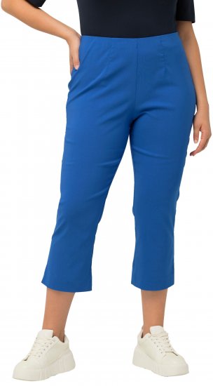 Ulla Popken Stretch Basic Bengaline Capri Pants Royal Blue - Jeans & Bukser i Store Størrelser – Plus Size - 