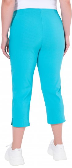 Ulla Popken Stretch Basic Bengaline Capri Pants Deep Aqua - Jeans & Bukser i Store Størrelser – Plus Size - 