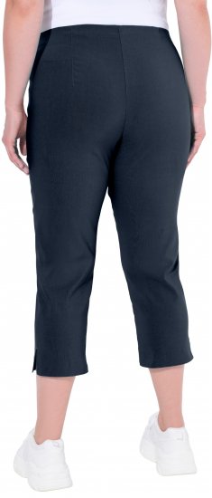 Ulla Popken Stretch Basic Bengaline Capri Pants Navy Blue - Jeans & Bukser i Store Størrelser – Plus Size - Jeans og bukser, EU 42-70