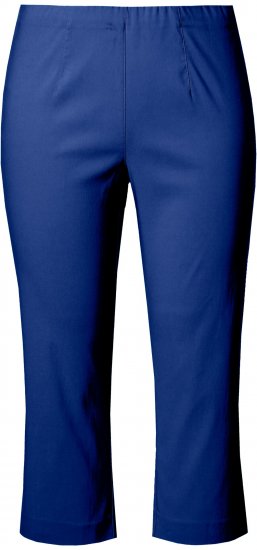 Ulla Popken Stretch Basic Bengaline Capri Pants Blue - Jeans & Bukser i Store Størrelser – Plus Size - 
