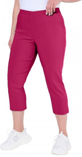 Ulla Popken Stretch Basic Bengaline Capri Pants Pale Lilac - Jeans & Bukser i Store Størrelser – Plus Size - Jeans og bukser, EU 42-70