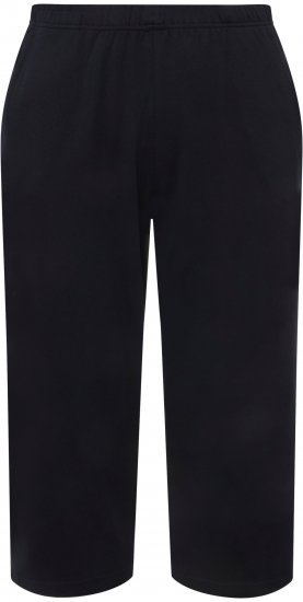 Ulla Popken Pull On Knit Elastic Waist Pocket Crop Pants Blue - Jeans & Bukser i Store Størrelser – Plus Size - Jeans og bukser, EU 42-70