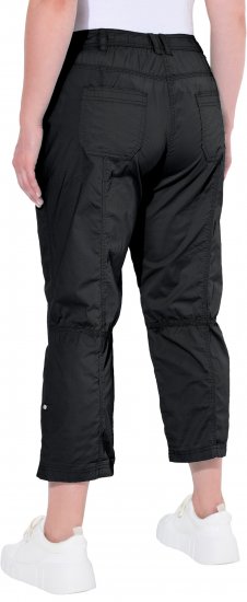 Ulla Popken Roll Tab Hem Stretch Cargo Pants Black - Jeans & Bukser i Store Størrelser – Plus Size - Jeans og bukser, EU 42-70