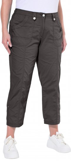 Ulla Popken Roll Tab Hem Stretch Cargo Pants Grey - Jeans & Bukser i Store Størrelser – Plus Size - Jeans og bukser, EU 42-70