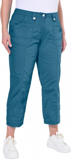 Ulla Popken Roll Tab Hem Stretch Cargo Pants Blue - Jeans & Bukser i Store Størrelser – Plus Size - 