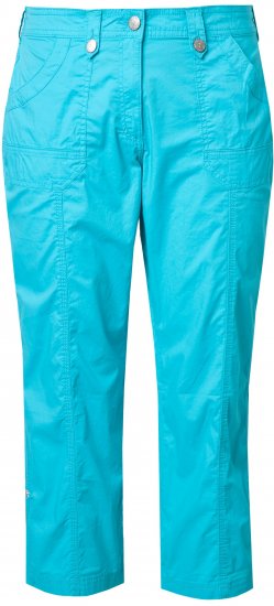 Ulla Popken Roll Tab Hem Stretch Cargo Pants Deep Aqua - Jeans & Bukser i Store Størrelser – Plus Size - Jeans og bukser, EU 42-70