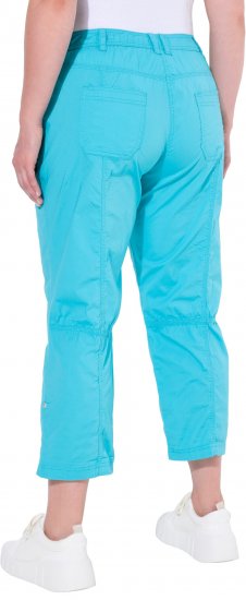 Ulla Popken Roll Tab Hem Stretch Cargo Pants Deep Aqua - Jeans & Bukser i Store Størrelser – Plus Size - Jeans og bukser, EU 42-70