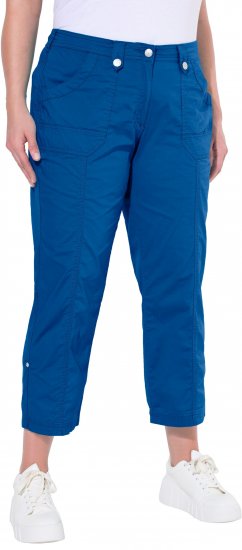 Ulla Popken Roll Tab Hem Stretch Cargo Pants Blue - Jeans & Bukser i Store Størrelser – Plus Size - Jeans og bukser, EU 42-70