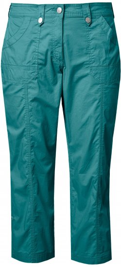 Ulla Popken Roll Tab Hem Stretch Cargo Pants Teal - Jeans & Bukser i Store Størrelser – Plus Size - Jeans og bukser, EU 42-70
