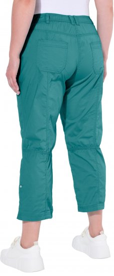 Ulla Popken Roll Tab Hem Stretch Cargo Pants Teal - Jeans & Bukser i Store Størrelser – Plus Size - Jeans og bukser, EU 42-70