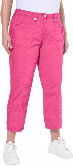 Ulla Popken Roll Tab Hem Stretch Cargo Pants Pink - Jeans & Bukser i Store Størrelser – Plus Size - Jeans og bukser, EU 42-70