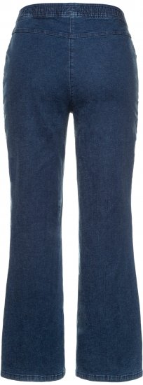 Ulla Popken Wide Leg Elastic Waist Mary Fit Marlene Stretch Jeans Denim Blue - Jeans & Bukser i Store Størrelser – Plus Size - Jeans og bukser, EU 42-70