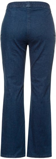 Ulla Popken Straight Leg Elastic Waist Mandy Fit Stretch Jeans Denim Blue - Jeans & Bukser i Store Størrelser – Plus Size - 