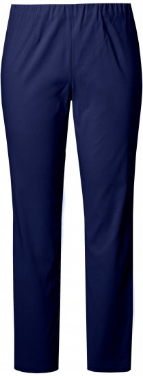 Ulla Popken Bengaline Slim Leg Sienna Fit Elastic Waist Pants Blue - Jeans & Bukser i Store Størrelser – Plus Size - 