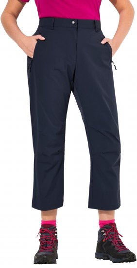 Ulla Popken Functional Sport Quick Dry Stretch Crop Pants Navy Blue - Jeans & Bukser i Store Størrelser – Plus Size - 