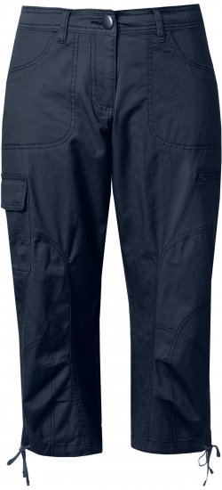Ulla Popken Stretch Cotton Cargo Crop Pants Navy - Jeans & Bukser i Store Størrelser – Plus Size - Jeans og bukser, EU 42-70