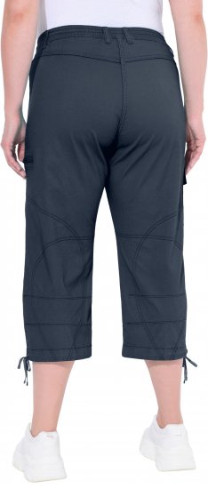 Ulla Popken Stretch Cotton Cargo Crop Pants Navy - Jeans & Bukser i Store Størrelser – Plus Size - Jeans og bukser, EU 42-70