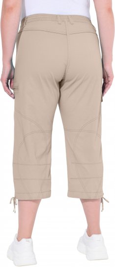 Ulla Popken Stretch Cotton Cargo Crop Pants Beige - Jeans & Bukser i Store Størrelser – Plus Size - Jeans og bukser, EU 42-70