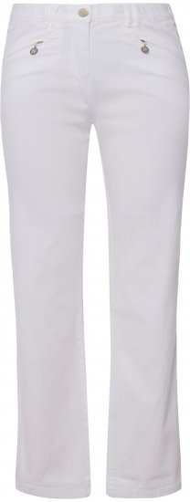 Ulla Popken Summer Pants Mony Snow White - Jeans & Bukser i Store Størrelser – Plus Size - 