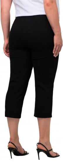 Ulla Popken Mony Stretch Capri Pants Black - Jeans & Bukser i Store Størrelser – Plus Size - 