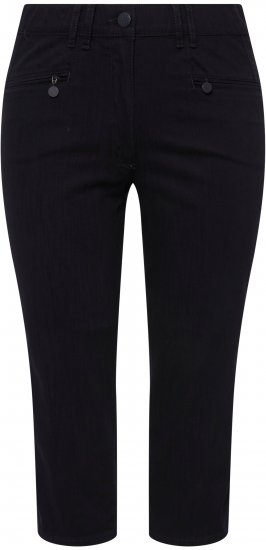 Ulla Popken Mony Stretch Capri Pants Navy - Jeans & Bukser i Store Størrelser – Plus Size - Jeans og bukser, EU 42-70