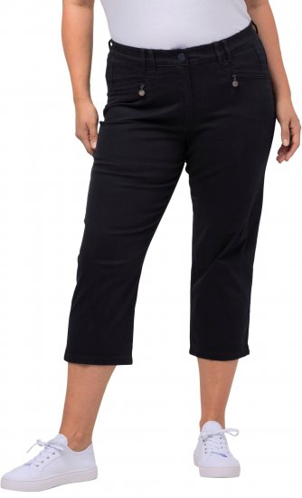 Ulla Popken Mony Stretch Capri Pants Navy - Jeans & Bukser i Store Størrelser – Plus Size - Jeans og bukser, EU 42-70