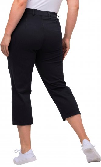 Ulla Popken Mony Stretch Capri Pants Navy - Jeans & Bukser i Store Størrelser – Plus Size - Jeans og bukser, EU 42-70
