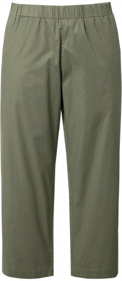 Ulla Popken Wide Leg Ruby Fit Stretch Chino Pants Green - Jeans & Bukser i Store Størrelser – Plus Size - Jeans og bukser, EU 42-70